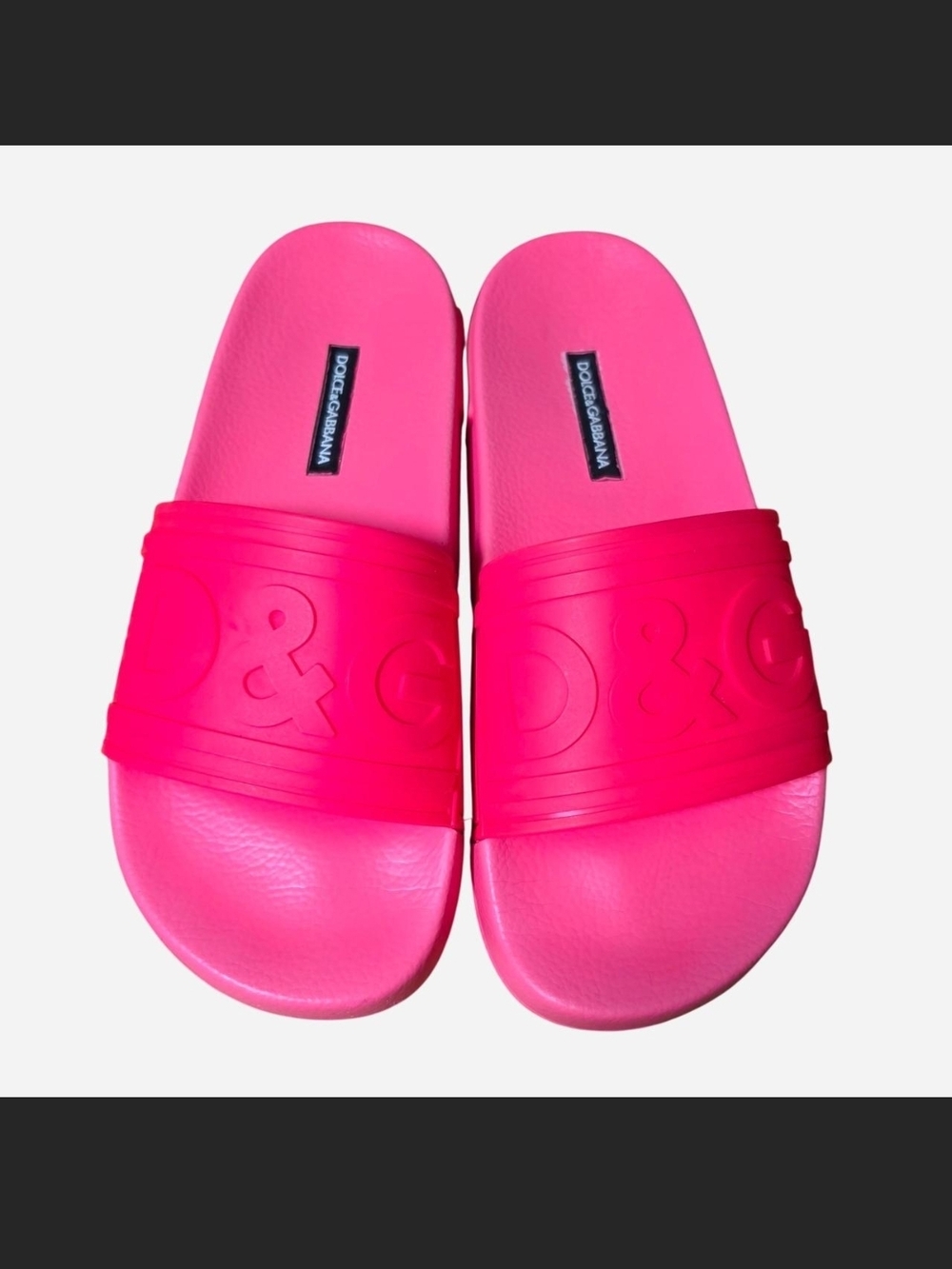 Dolce & Gabbana Womens Pink Slide Sandals